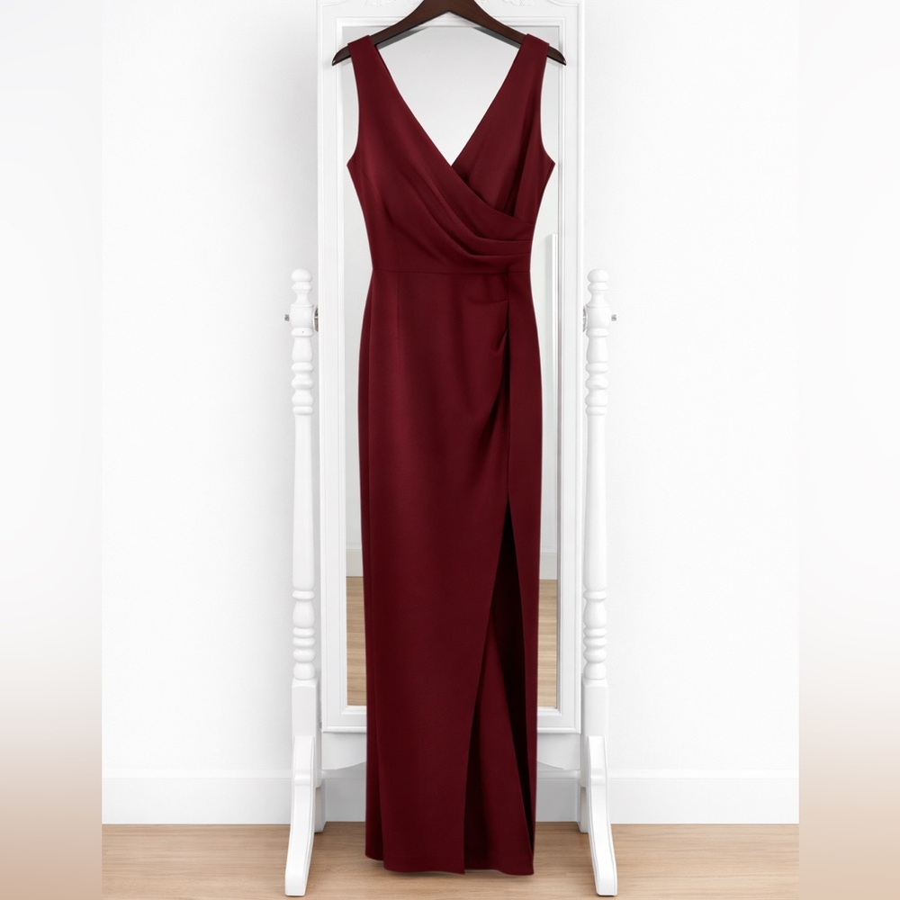 Long elegant burgundy WOOSEA dress size S